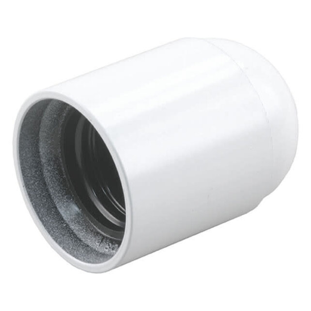 Bakelite E27 Lamp Holder White – Built-in Plastic