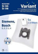 Microfiber Vacuum Bags Bosch Siemens – Type D to H + Filter (5-Pack)