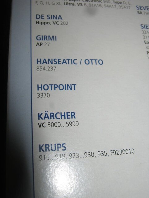 Sacs Aspirateur Microfibre Bosch Siemens – Type D à H + Filtre (5 pièces)