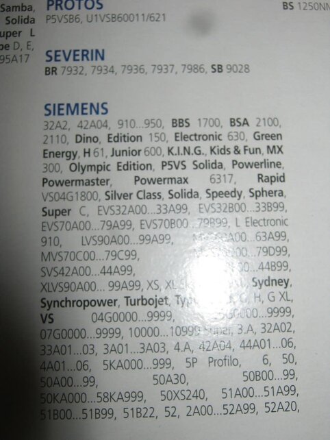 Sacs Aspirateur Microfibre Bosch Siemens – Type D à H + Filtre (5 pièces)