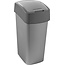 Curver Curver Pacific 50L Flip Bin Trash Can – Large Grey Waste Bin with Easy-Open Lid for Kitchen & Home