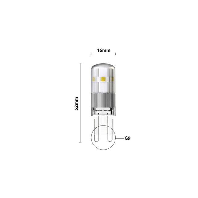 Noxion Bolt LED Capsule G9 1.9W 200lm - 827 Very Warm White | Replaces 20W
