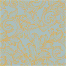 Serviettes Baroque Gold/Mint 33x33 cm 20 pièces