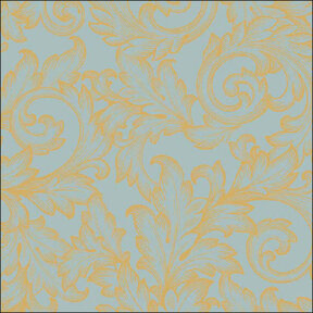 servetten Baroque Gold/Mint 33x33 cm 20 stuks