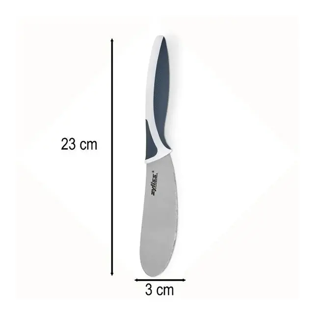 Zyliss Comfort Botermes – Roestvrijstalen Botermes met Kartelrand en Ergonomisch Antislip Handvat