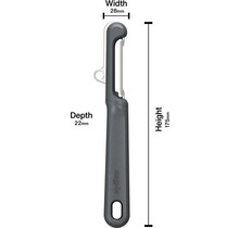 Zyliss Draaibare Dunschiller 17,5 cm – Eco Handvat van Tarwestro, RVS Mes & Mesbeschermer