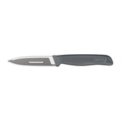 Zyliss Couteau d’Office 9 cm – Lame Inox Allemand, Manche Éco en Paille de Blé et Protège-Lame Sécurisé