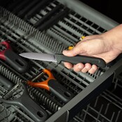 Zyliss Couteau d’Office 9 cm – Lame Inox Allemand, Manche Éco en Paille de Blé et Protège-Lame Sécurisé