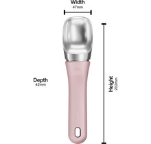 Zyliss ice cream scoop with ergonomic handle and sustainable wheat straw design