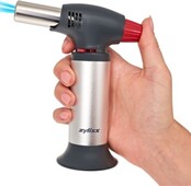 Chalumeau de cuisine Zyliss, flamme réglable, verrouillage sécurité, idéal pour caraméliser et gratiner