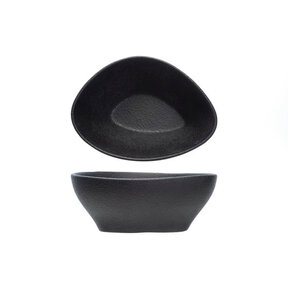 Black porcelain dip bowl 8x10 cm