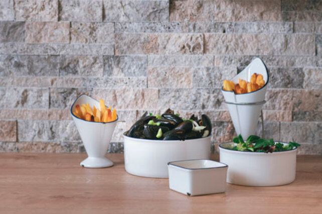 Cosy & Trendy Antoinette bowl 9x9 cm – blue-white ceramic dish, square shape, dishwasher safe