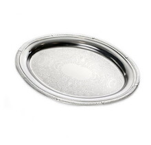 Paldinox Silver Plated Round Tray – Elegant and Stylish for Serving and Decoration