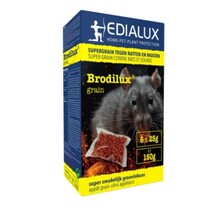 Edialux Brodilux Muizen- & Rattengif 150g – Krachtig Graanlokaas,Dodelijk na 1 Inname