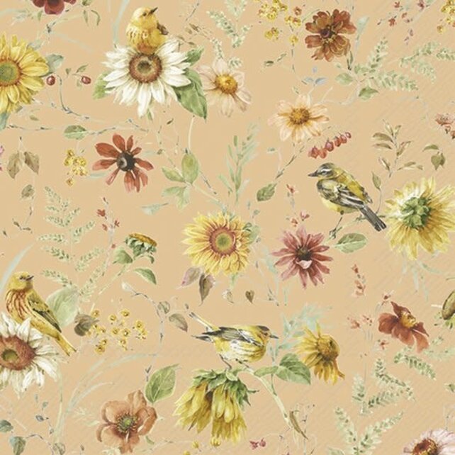 IHR Napkins Late Summer Beauties Apricot – 20 Pack