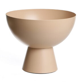 Beige Bowl With Stand 25 Cm