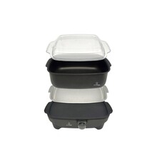 Non-Stick Slow Cooker with Glass Lid – Black