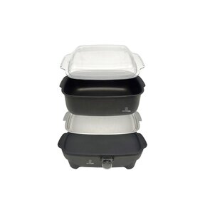 Non-Stick Slow Cooker with Glass Lid – Black