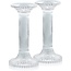 Kosher Cook Ner Mitzvah Ensemble de 2 Chandeliers en Verre Cristal  – 18 cm pour Bougies de Table
