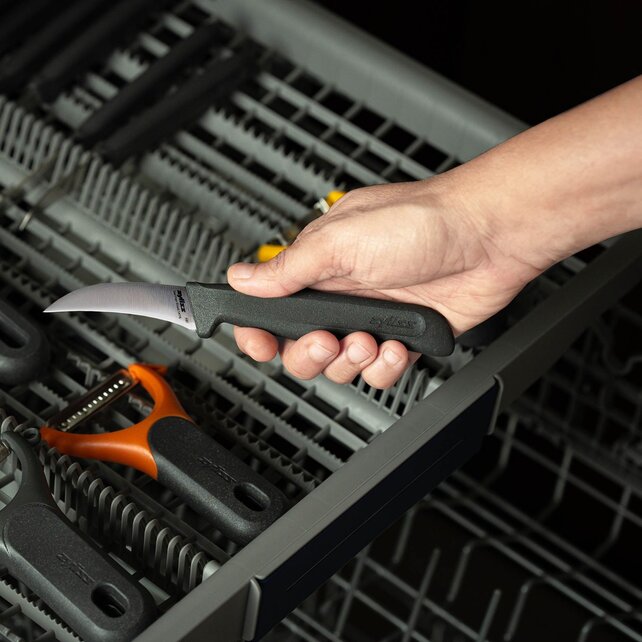 Zyliss Dunschilmes 6 cm – Gebogen RVS Lemmet, Eco Tarwestro Handvat & Mesbeschermer