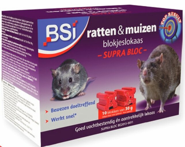 BSI Ratten & Muizengif 300g – Krachtige Lokaasblokken voor Binnen & Buiten