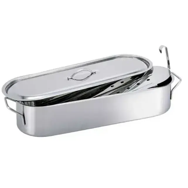 BEKA Poêle à pocher pour poisson avec plaque grill et couvercle 60cm