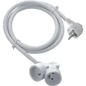 Chacon 2-Way Extension Cord 5 m White