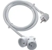 Chacon Verlengsnoer 2-voudig 5 m – Wit