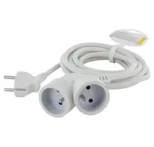 Chacon Dual Head Extension Cord 3 m – White