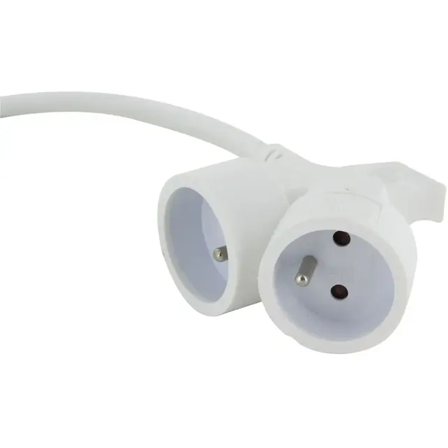 Chacon Dual Head Extension Cord 3 m – White