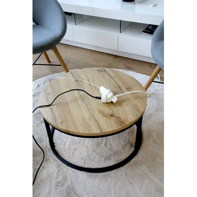 Chacon Verlengsnoer met Dubbele Stekker 3 m – Wit