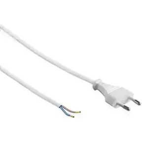 Anschlusskabel mit Stecker 2 m 2x0,75 Weiß
