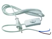 Rainbow Power Cord with Switch 2x0.75 – 2 m – White