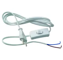 Rainbow Power Cord with Switch 2x0.75 – 2 m – White