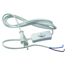 Lampenkabel mit Schalter 2x0,75 – 2 m – Weiß