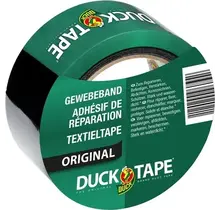 Duck Original Duct Tape Schwarz 50 mm x 25 m – Starkes wasserfestes Reparaturband