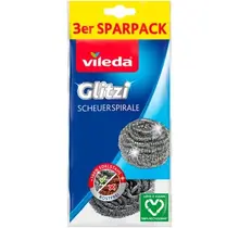 Vileda Glitzi Inox RVS Schuurspons Spiraal – 3 Stuks