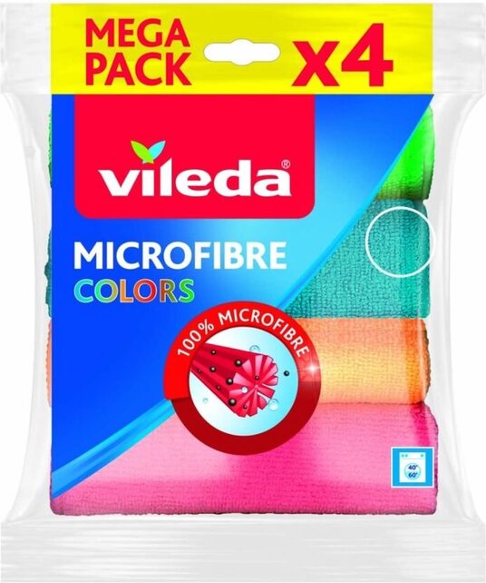 Vileda Microvezeldoek Colors - 4 stuks