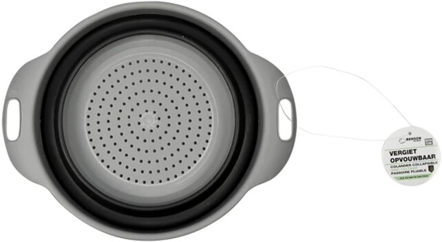Benson Faltbares Sieb Ø29 cm – Schwarz/Grau