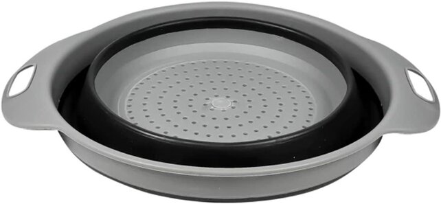 Benson Faltbares Sieb Ø29 cm – Schwarz/Grau