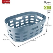 Sunware Sigma Home Wäschekorb 45L – Plastik, Stapelbar, Mit Griffen