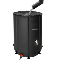 Practo Garden Récupérateur d’Eau Pliable 350 Litres avec Robinet et Sortie Tuyau