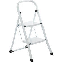 2 Step Kitchen Ladder White Non-Slip