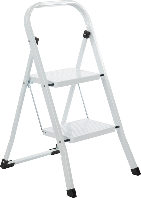 Escalo 2 Step Kitchen Ladder White Non-Slip