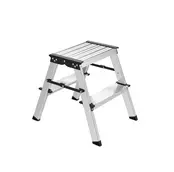 Escalo Steppy escabeau aluminium 2x4 marches – Double accès, antidérapant, 150 kg