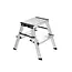 Escalo Escalo Steppy Aluminium Haushaltsleiter 2x4 Stufen – Beidseitig, rutschfest, bis 150 kg