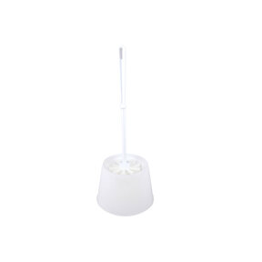 Toilet Brush with Holder – White