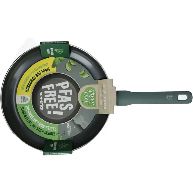 GreenChef Poêle céramique 28 cm Smokey Blue – Sans PFAS