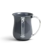 A&M Acrylic Cup With 2 Handles Metallic Silver With Clear Handle