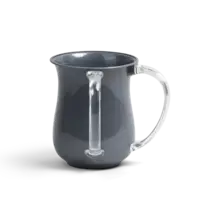 Acrylic Silver Washing Cup Clear Handles